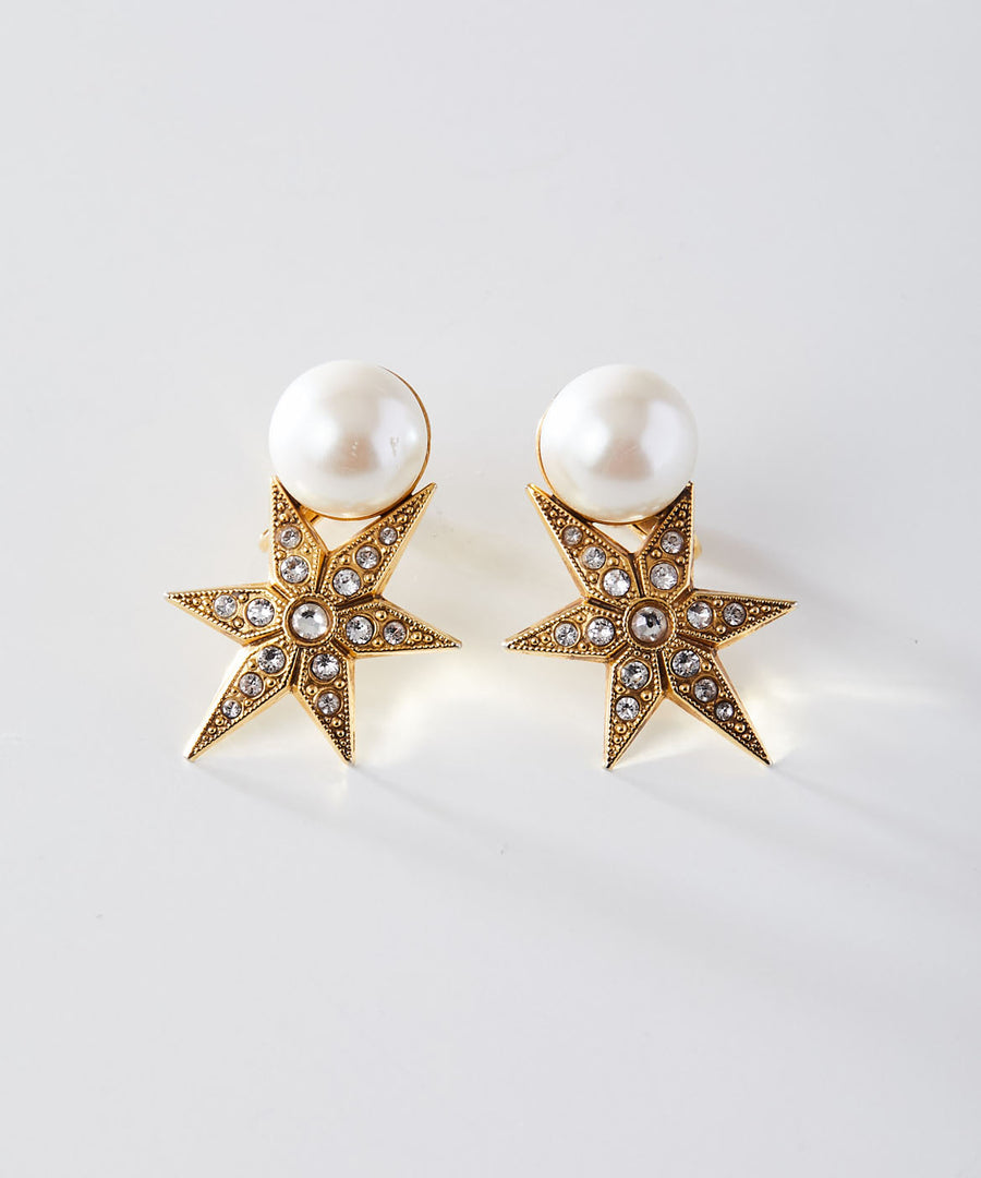 STAR pearl earring